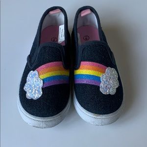 Size 9 Rainbow slip on shoes